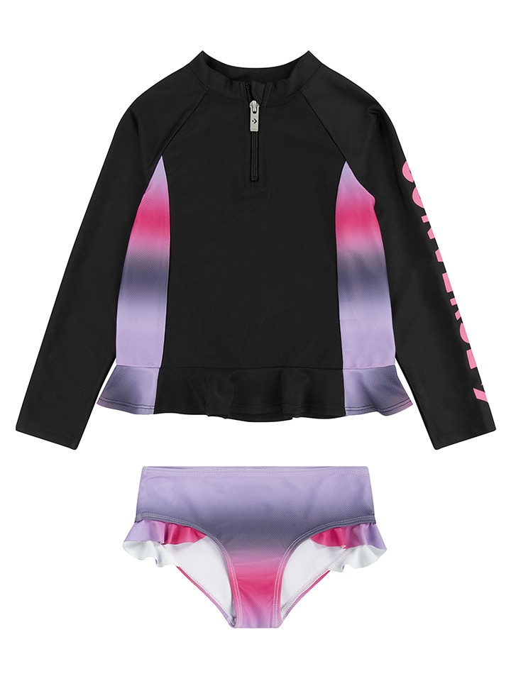 Converse 2-częściowy zestaw kąpielowy w kolorze czarno-fioletowym rozmiar: 86/92