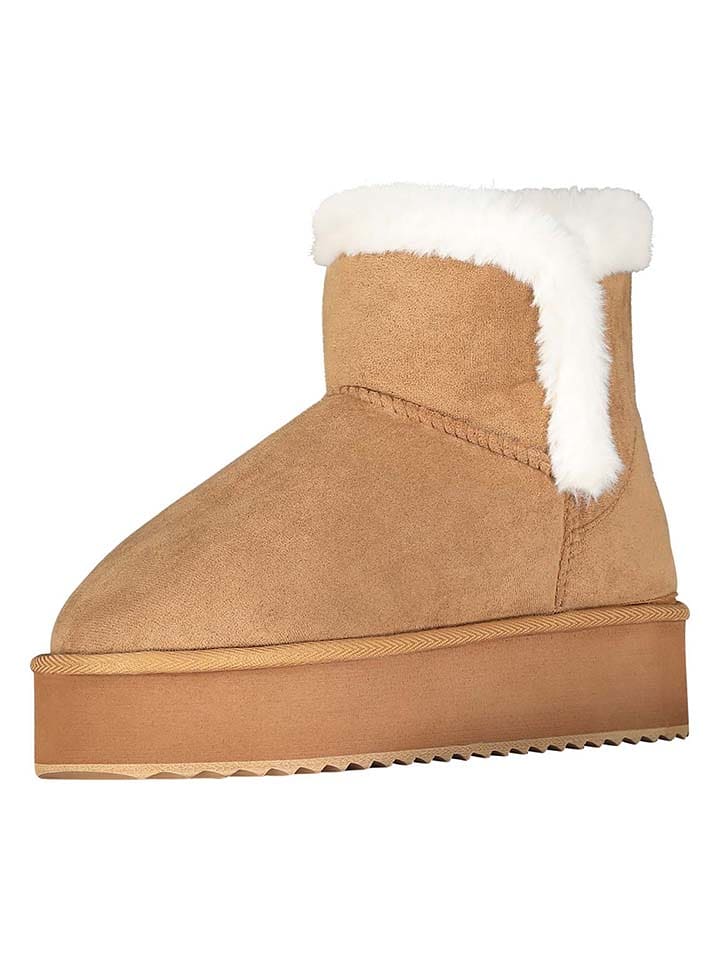 Geographical Norway Botki zimowe "Oslo" w kolorze jasnobrązowym rozmiar: 41