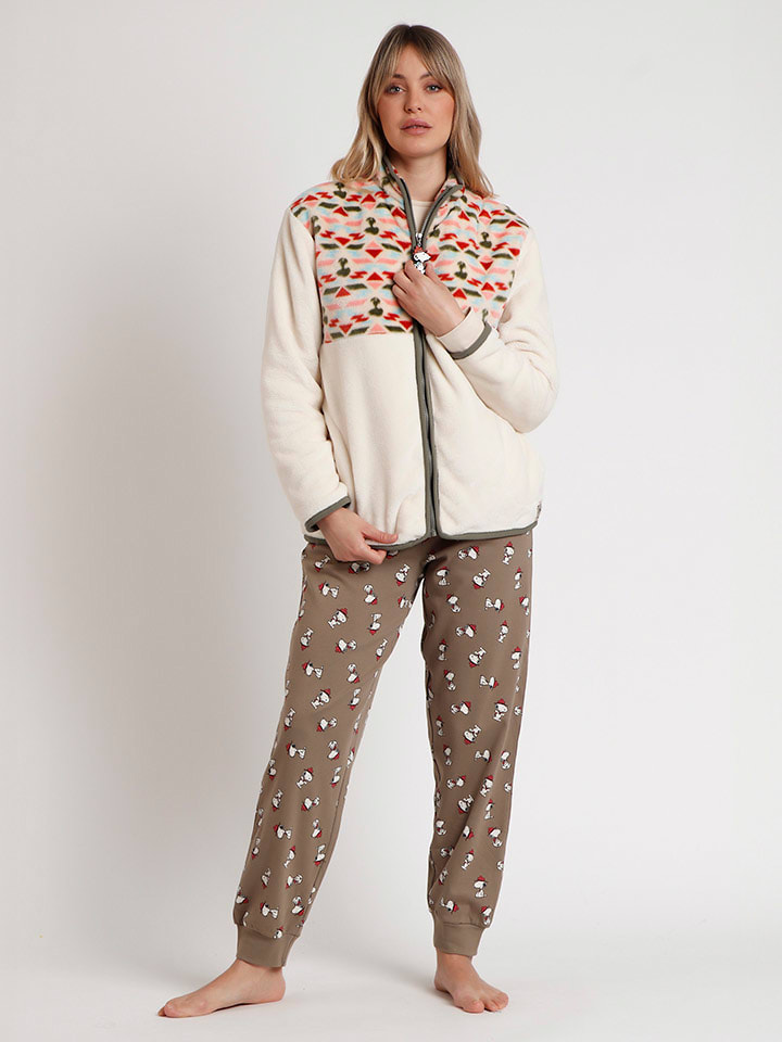 Peanuts Kurtka polarowa w kolorze kremowym rozmiar: M