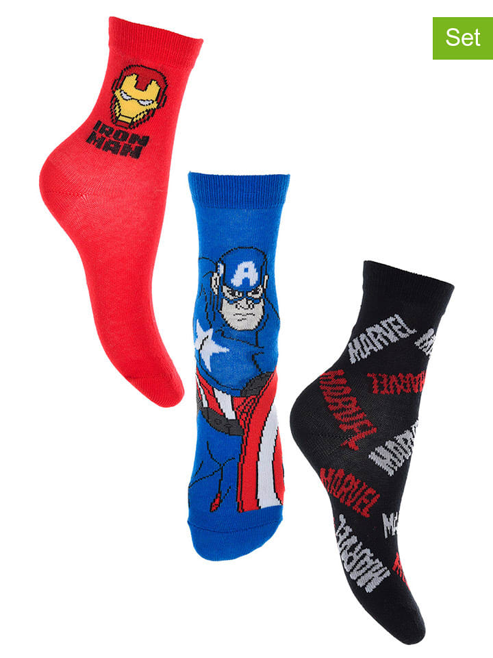 Avengers Skarpety (3 pary) "Avengers" ze wzorem rozmiar: 23-26