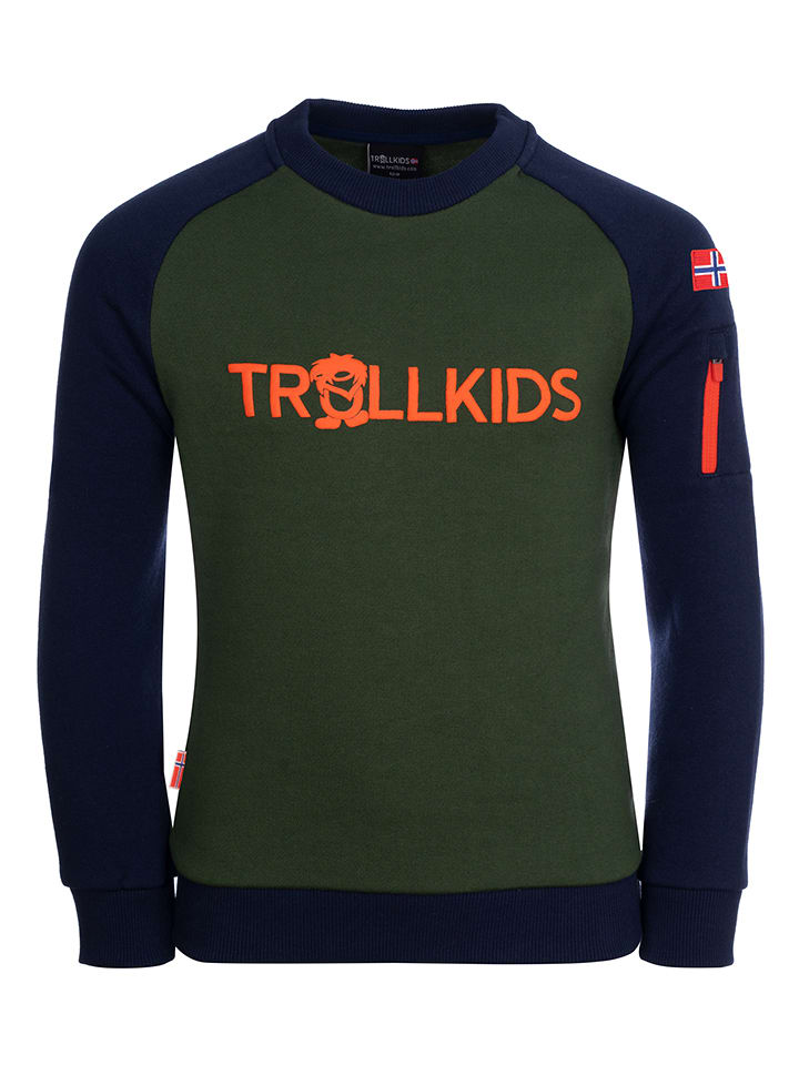 Trollkids Bluza "Sandefjord" w kolorze khaki rozmiar: 104