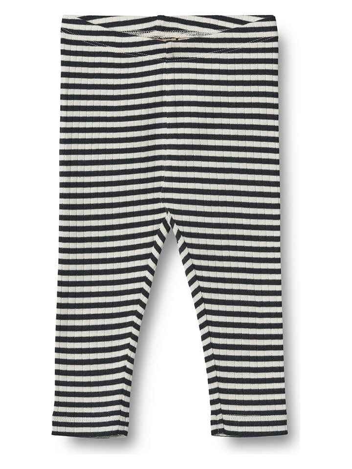 Wheat Legginsy "Jules" w kolorze czarno-kremowym rozmiar: 80