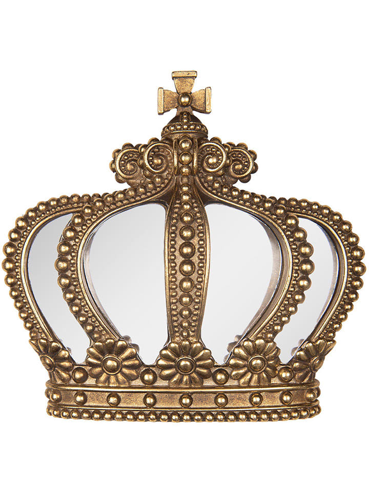 Clayre & Eef Dekoracja ścienna w kolorze złotym - 25 x 24 cm rozmiar: onesize