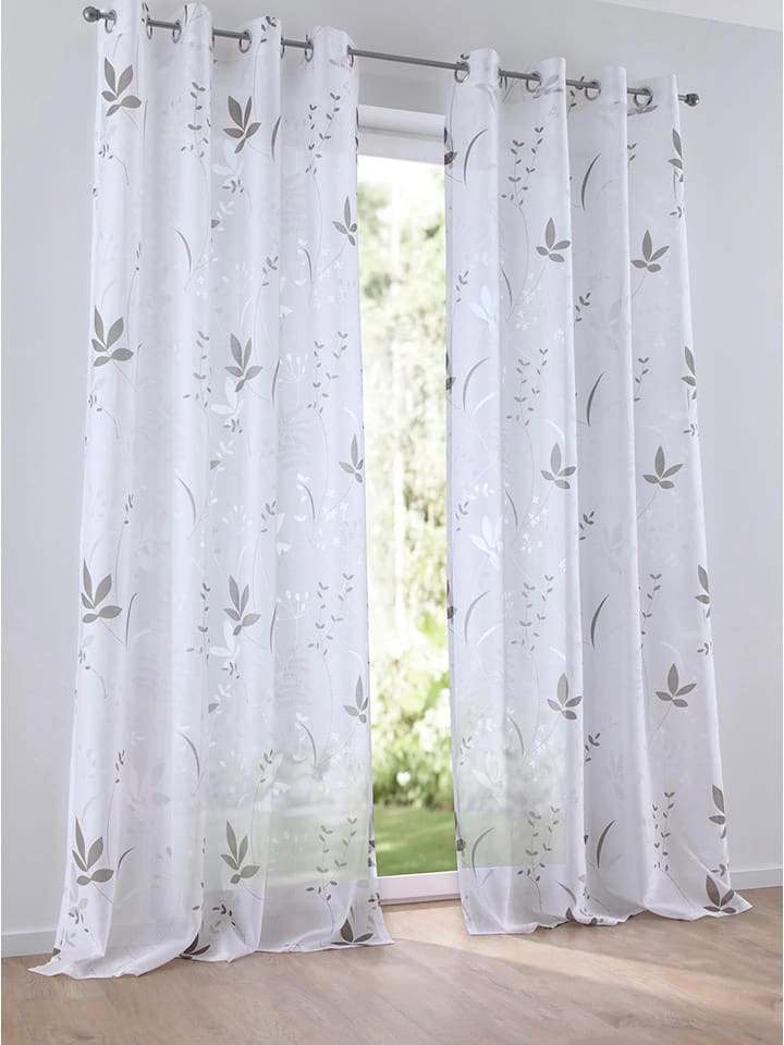 heine home Firanka dekoracyjna w kolorze białym rozmiar: 225x135 cm