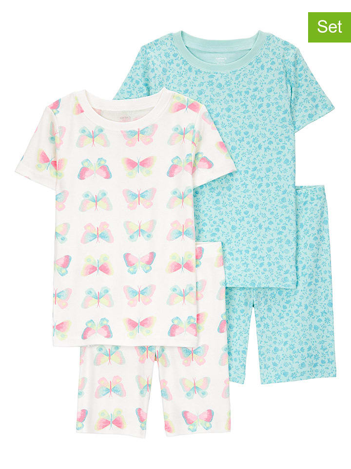 carter's Piżamy (2 szt.) w kolorze błękitno-białym rozmiar: 116