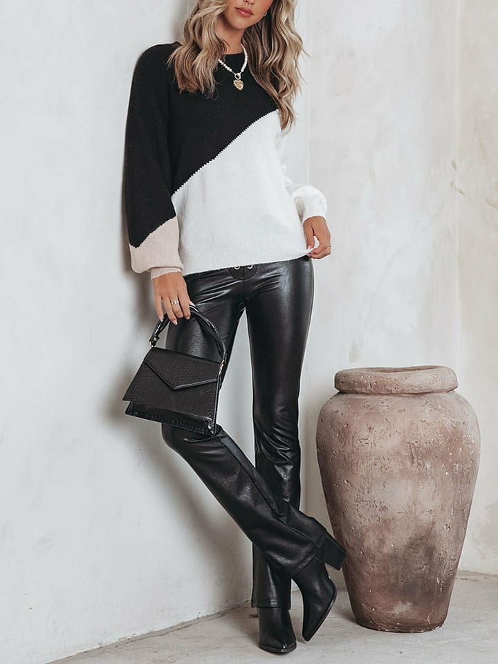 LA Angels Sweter w kolorze czarno-kremowym rozmiar: XL