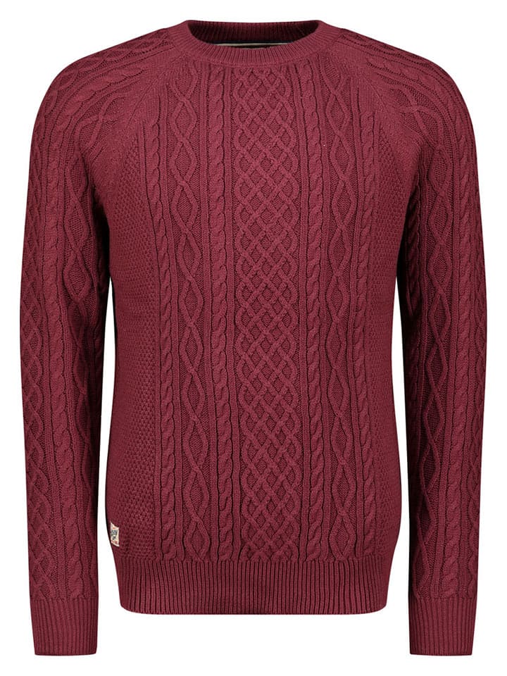 Geographical Norway Sweter "Fresh" w kolorze bordowym rozmiar: XXL