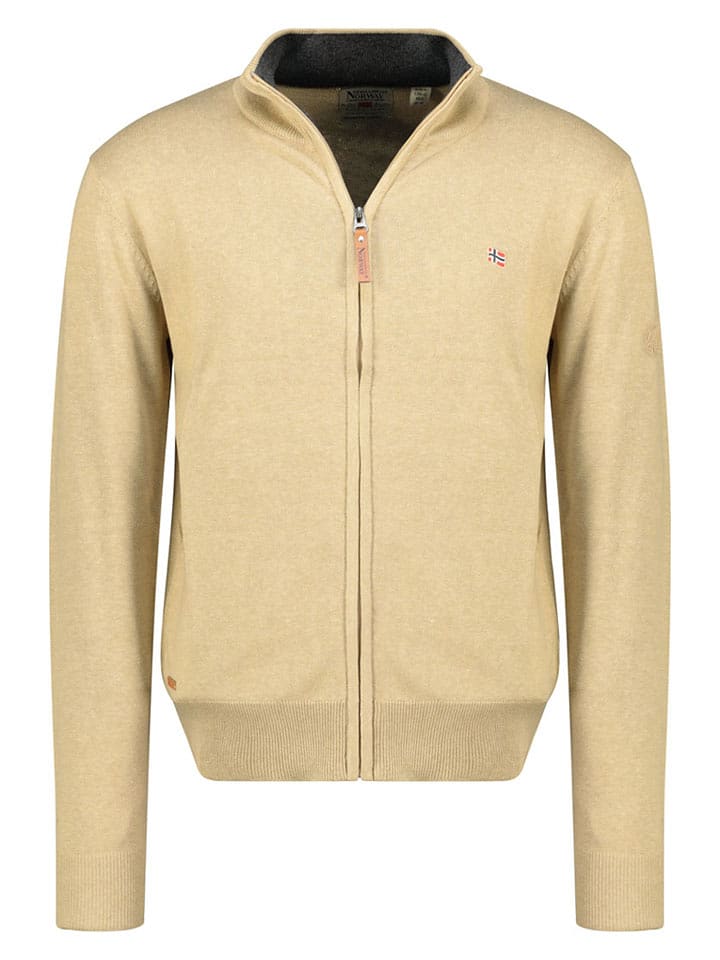 Geographical Norway Kardigan "Fregate" w kolorze beżowym rozmiar: S