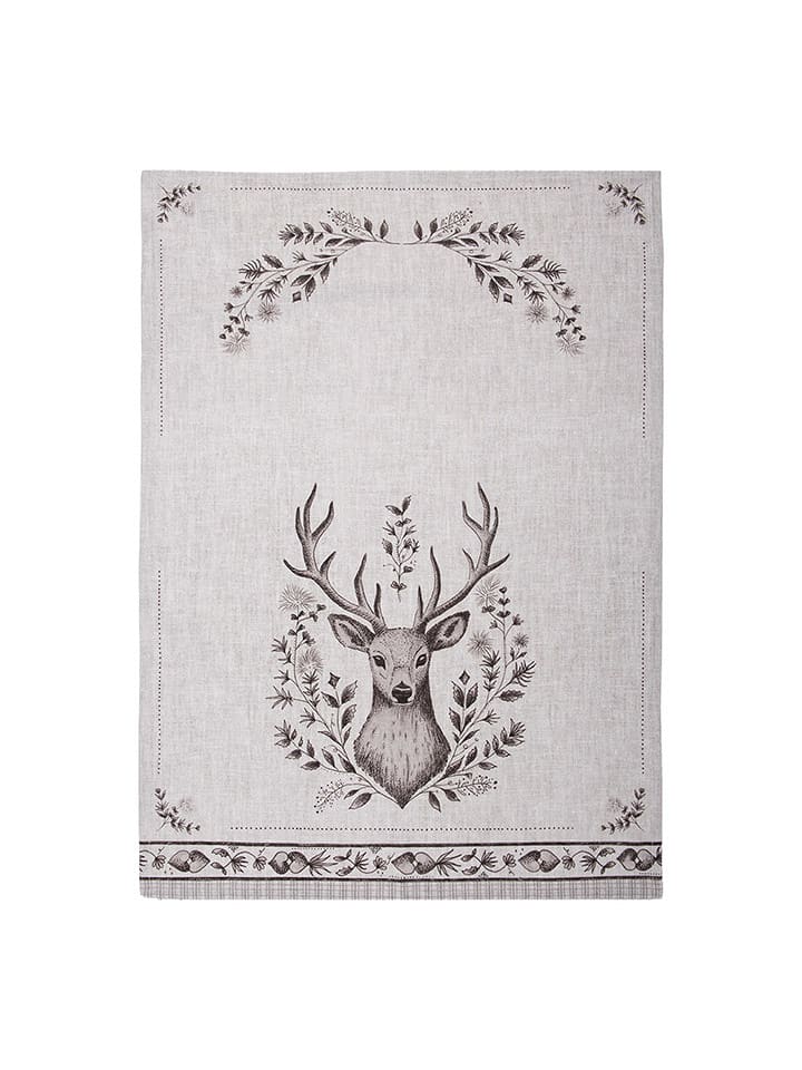 Clayre & Eef Ściereczka w kolorze brązowo-szarym do naczyń - 70 x 50 cm rozmiar: onesize