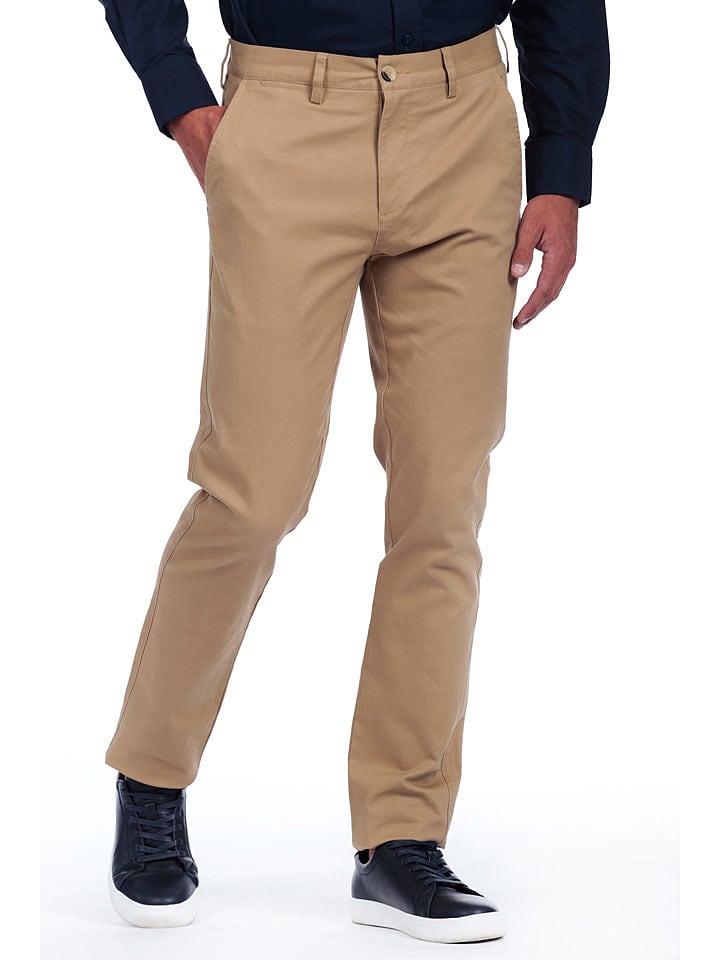 The Time of Bocha Spodnie chino w kolorze beżowym rozmiar: 50
