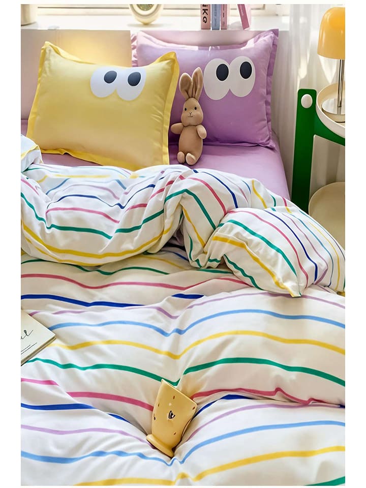 Elizabed Komplet pościeli w kolorze białym ze wzorem rozmiar: 200x200 cm