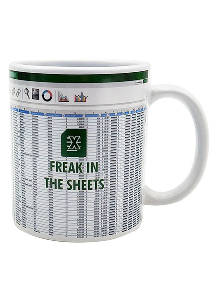 MAD MONKEY Kubek "Freak in the Sheets" w kolorze biało-czarnym rozmiar: onesize