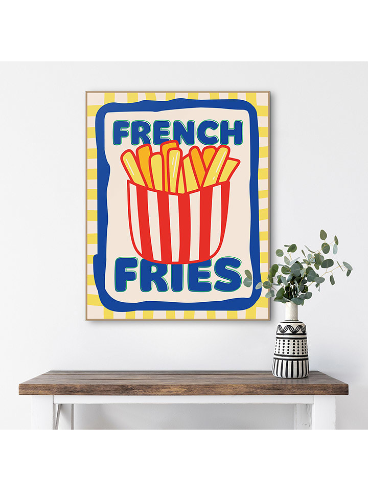 Orangewallz Druk artystyczny "French Fries" w ramce rozmiar: 40x50 cm