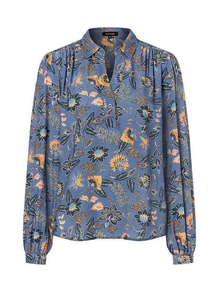 More & More Bluzka w kolorze niebieskim ze wzorem rozmiar: 46