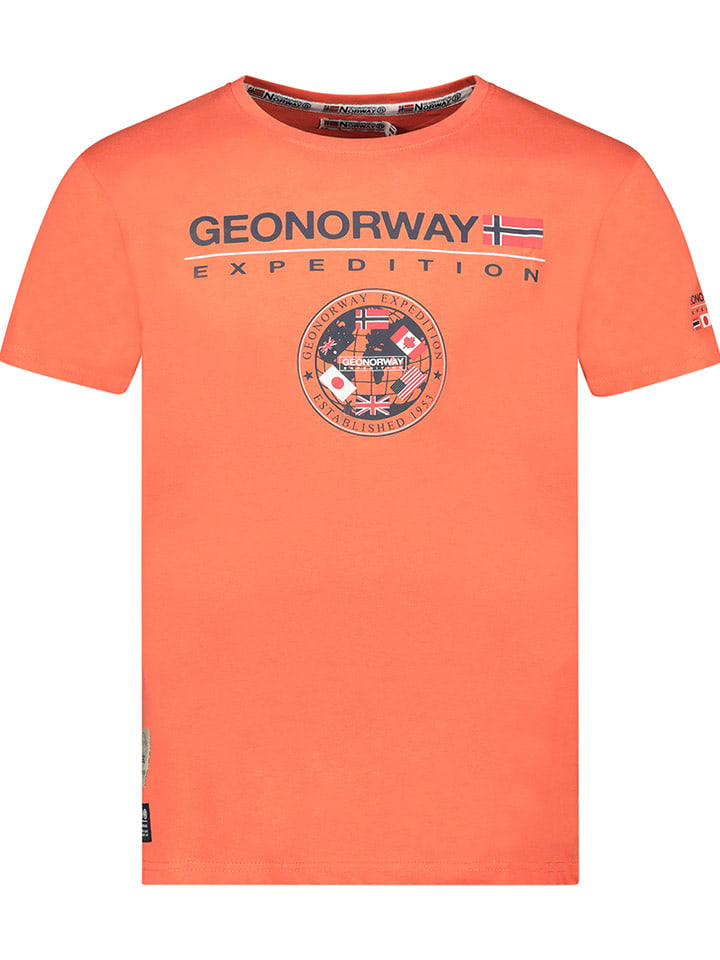 Geographical Norway Koszulka "Jvick" w kolorze pomarańczowym rozmiar: S