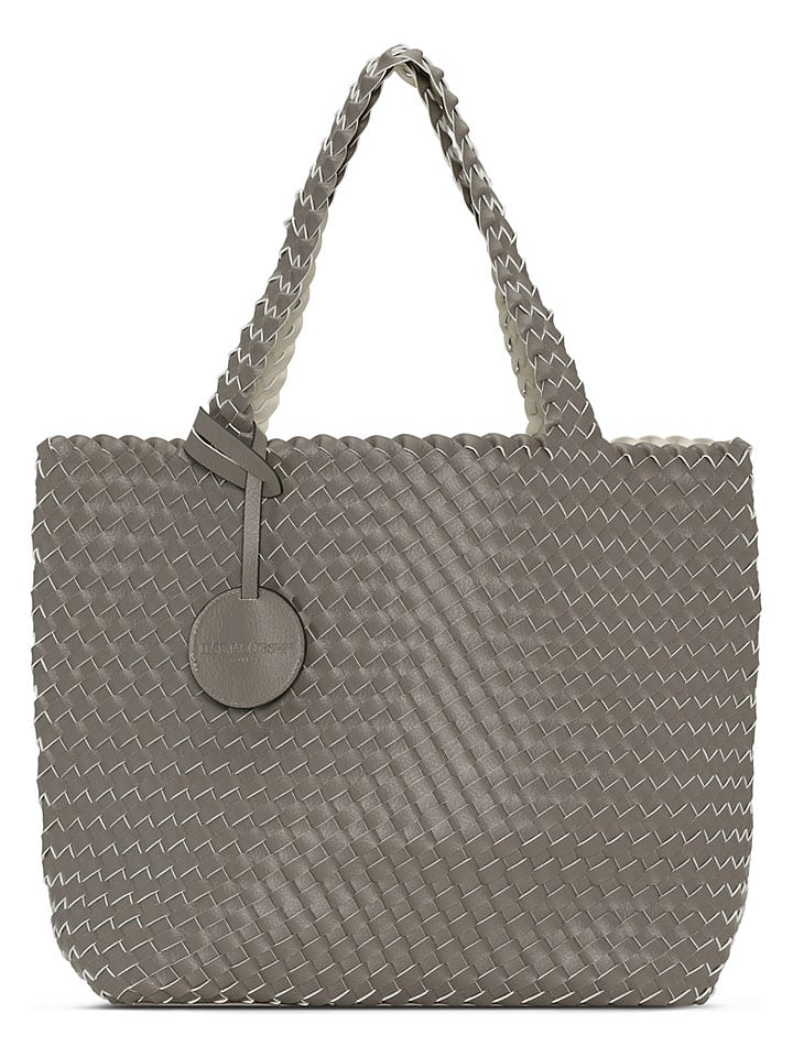 Ilse Jacobsen Dwustronny shopper bag w kolorze szaro-kremowym - 46 x 32 cm rozmiar: onesize