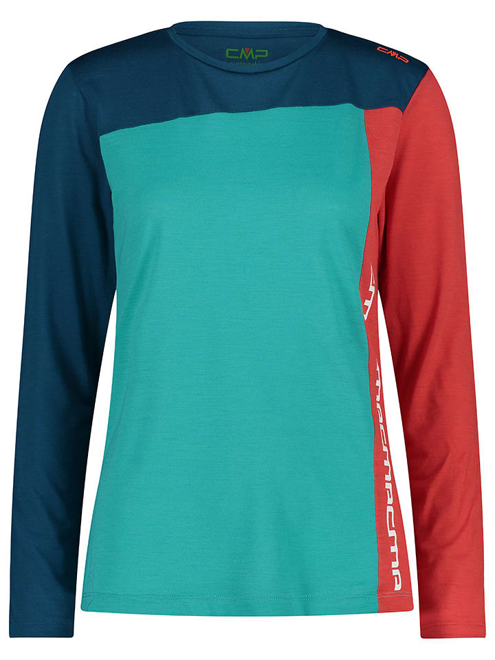 CMP Koszulka funkcyjna w kolorze czerwono-granatowo-morskim rozmiar: 38