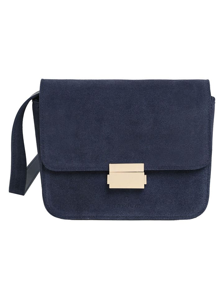 TATUUM Skórzana torebka "Luci" w kolorze granatowym - 18,5 x 14 x 9 cm rozmiar: onesize