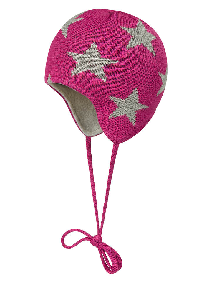 Döll Dzianinowa czapka w kolorze różowym rozmiar: 47 cm