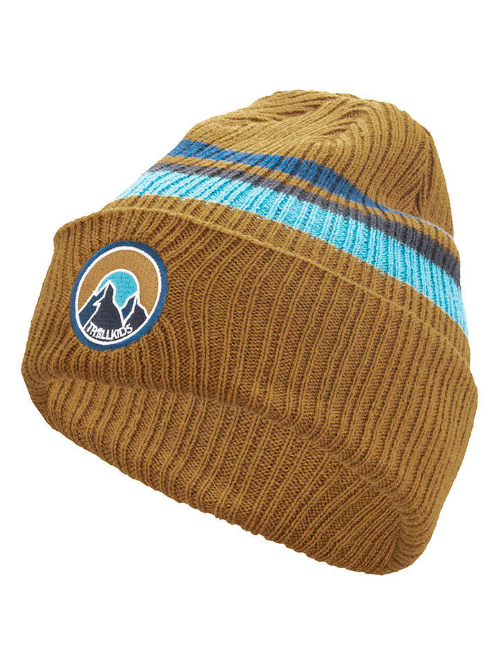 Trollkids Czapka beanie "Spitsbergen" w kolorze jasnobrązowym rozmiar: 52-56 cm