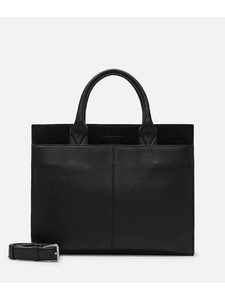 Liebeskind Berlin Skórzana torebka "Blake" w kolorze czarnym - 34 x 28 x 14 cm rozmiar: onesize