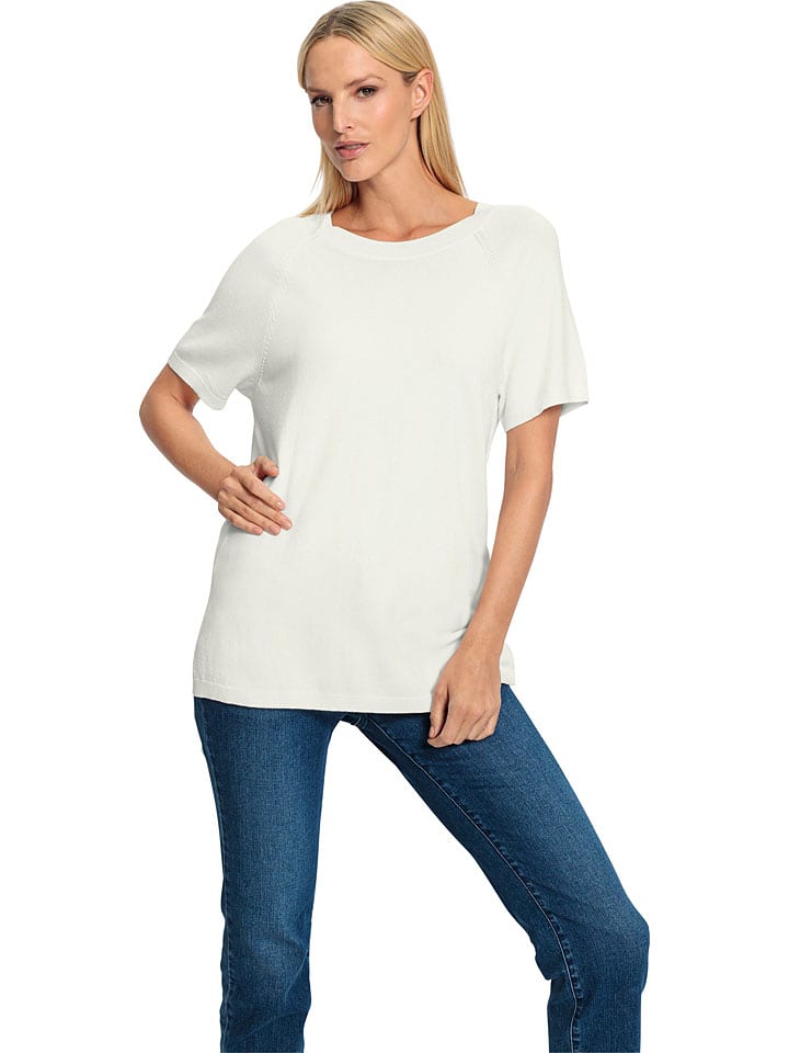 Heine Sweter w kolorze kremowym rozmiar: 34