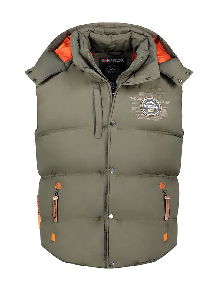 Geographical Norway Kamizelka pikowana "Vilano" w kolorze khaki rozmiar: S