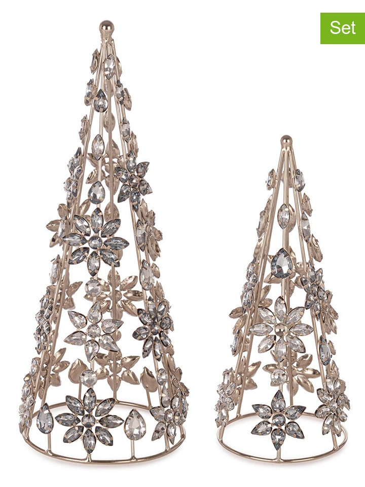 Bizzotto Figurki dekoracyjne (2 szt.) w kolorze złotym rozmiar: onesize