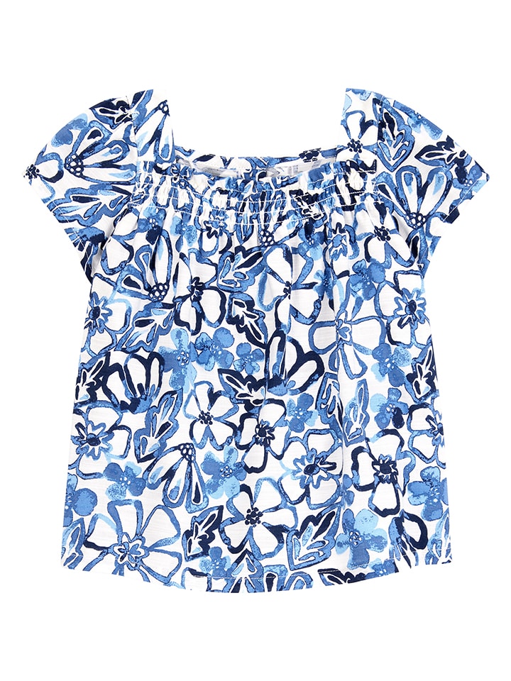 carter's Koszulka w kolorze biało-niebieskim rozmiar: 98