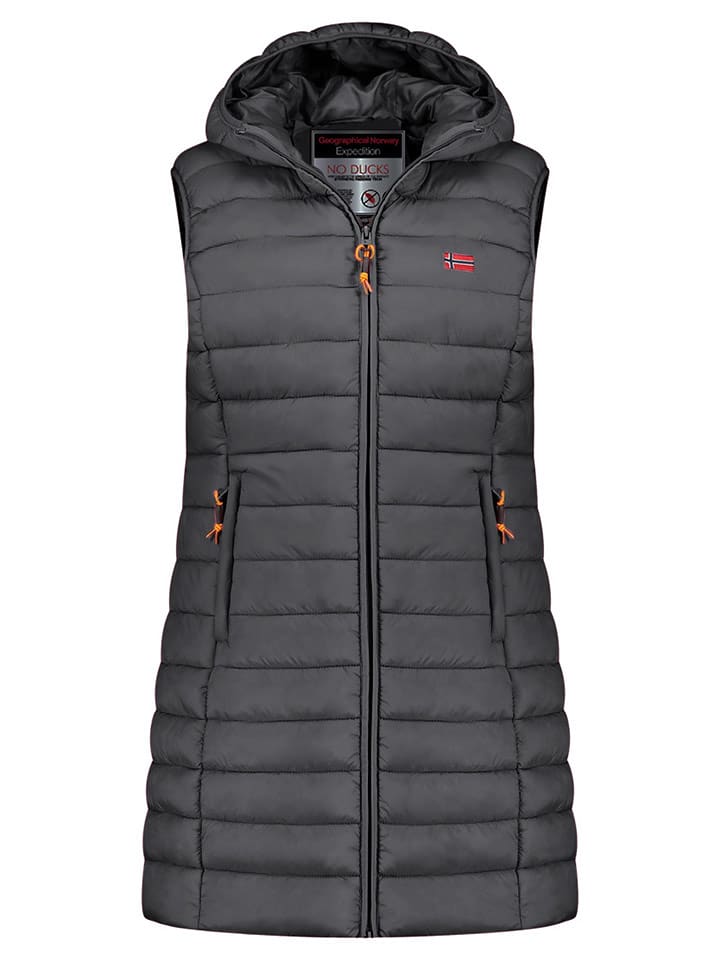 Geographical Norway Kamizelka pikowana "Vatikolor" w kolorze antracytowym rozmiar: L