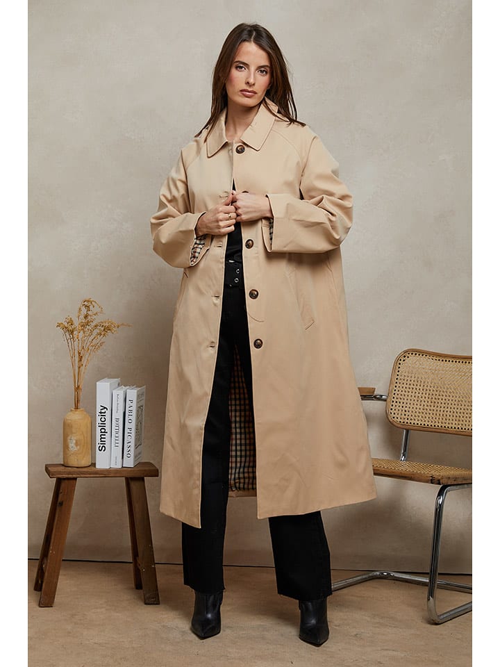 Plume Płaszcz przejściowy "Loulia" w kolorze beżowym rozmiar: L