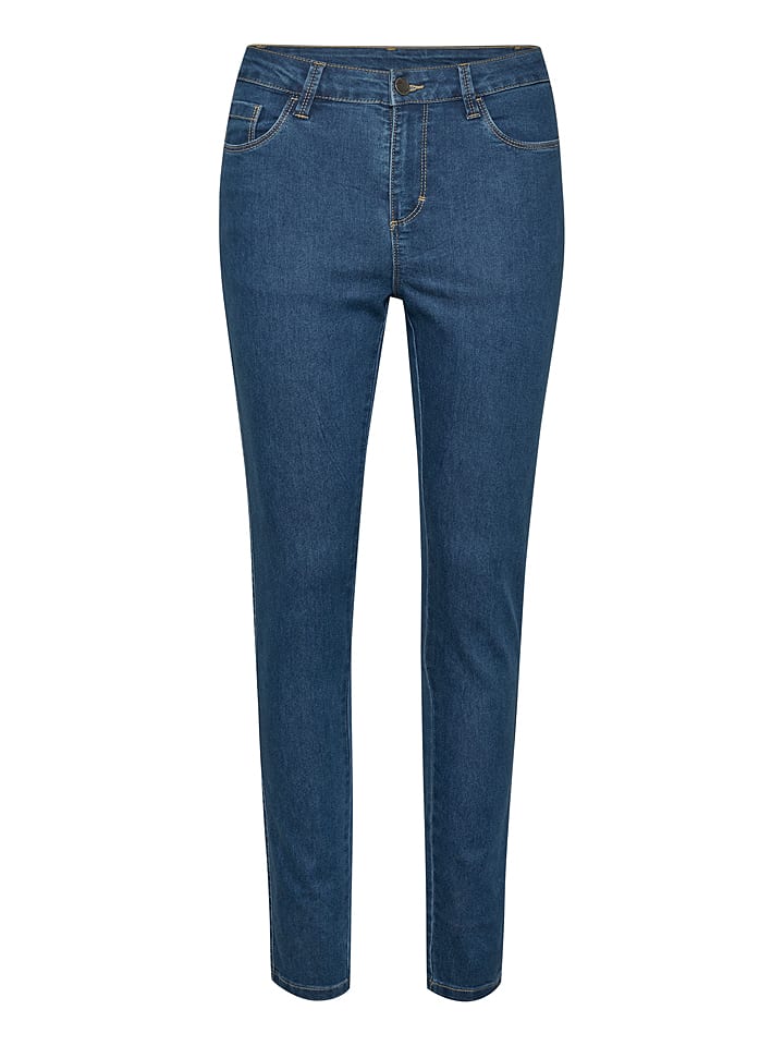 Kaffe Dżinsy "Vicky" - Skinny fit - w kolorze niebieskim rozmiar: 40