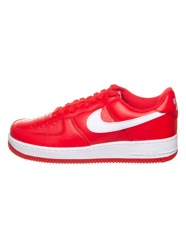 Nike Sportswear Skórzane sneakersy "Air Force 1 Low Retro" w kolorze czerwonym rozmiar: 36