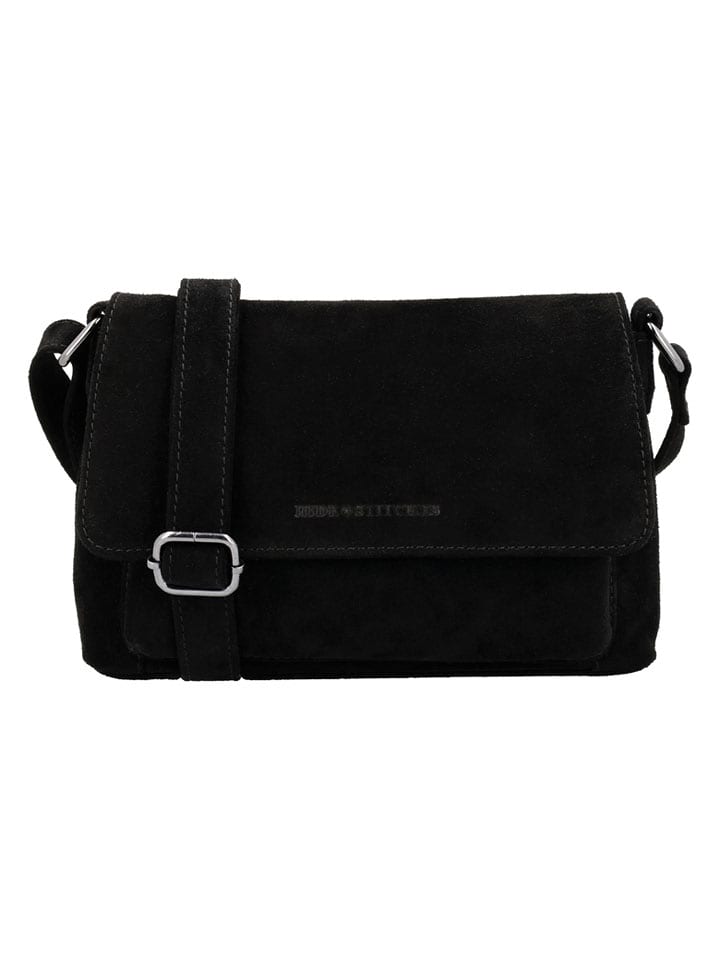 HIDE & STITCHES Skórzana torebka "Brazos" w kolorze czarnym - 24,5 x 16 x 5,5 cm rozmiar: onesize
