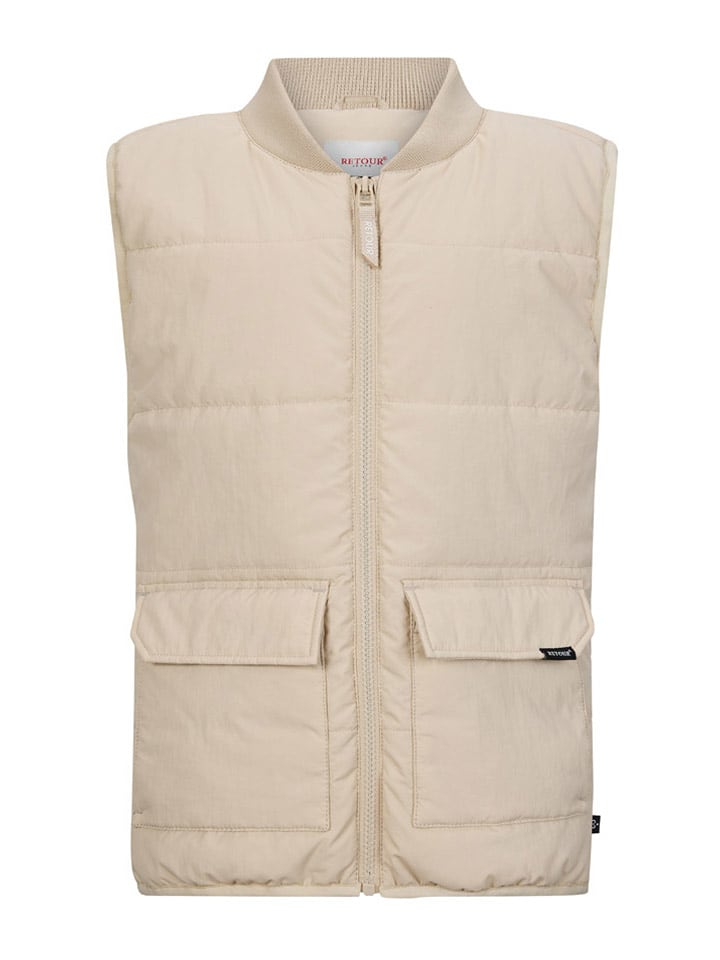 Retour Kamizelka pikowana "Boyd" w kolorze beżowym rozmiar: 158/164