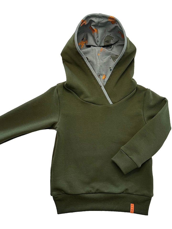 LiVi Bluza "Wacholder Zoo" w kolorze zielonym rozmiar: 80/86