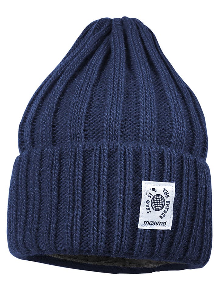 MaxiMo Wełniana czapka w kolorze granatowym rozmiar: 55 cm