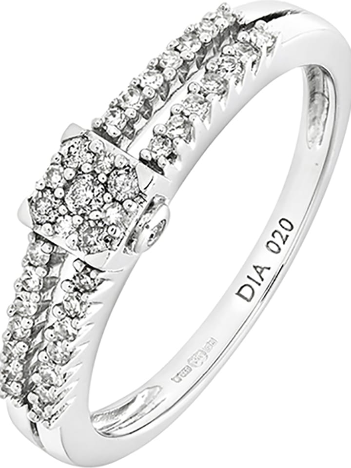 Rinani Złoty pierścionek z diamentami rozmiar: 49