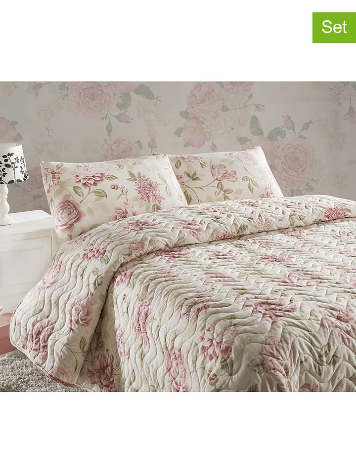 Elizabed 3-częściowy zestaw "Care" w kolorze beżowo-jasnoróżowym rozmiar: 240x220 cm