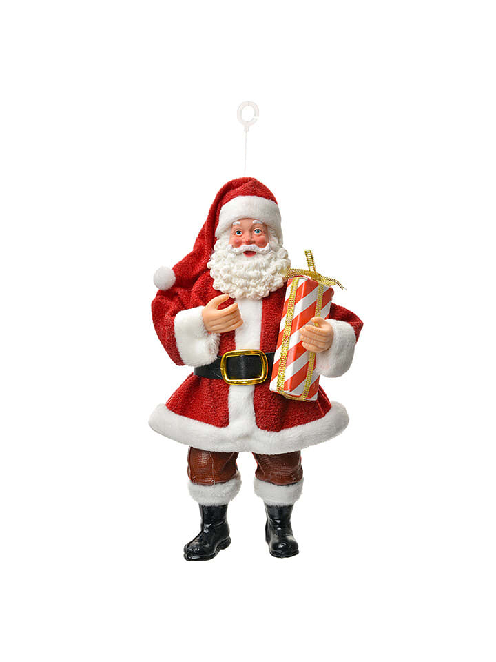 Clayre & Eef Zawieszka dekoracyjna w kolorze czerwonym - wys. 17 cm rozmiar: onesize