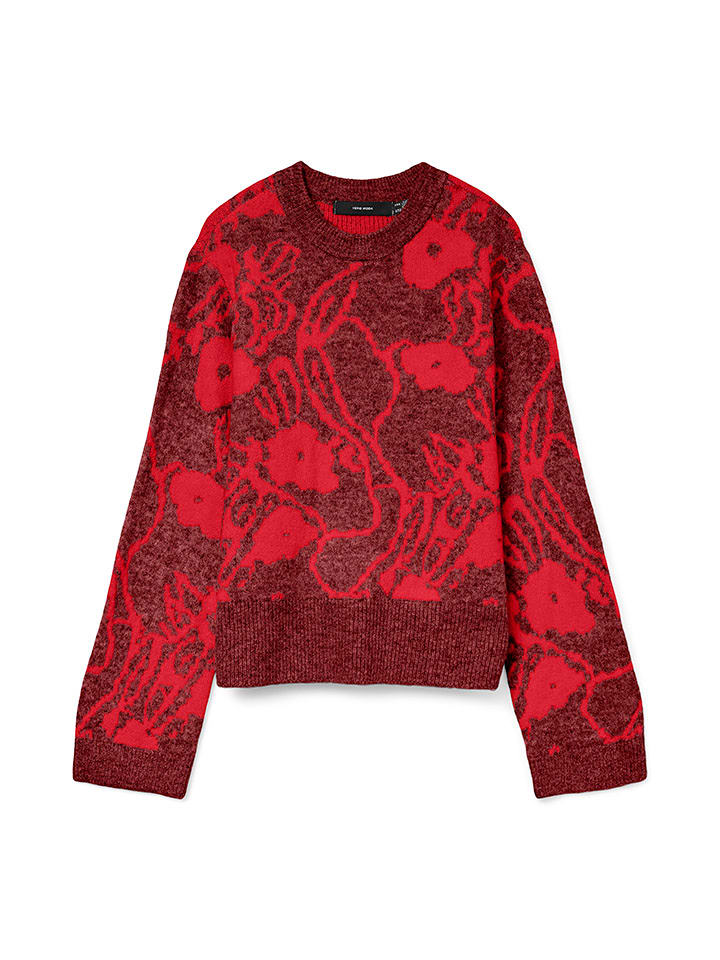Vero Moda Sweter w kolorze bordowym rozmiar: L