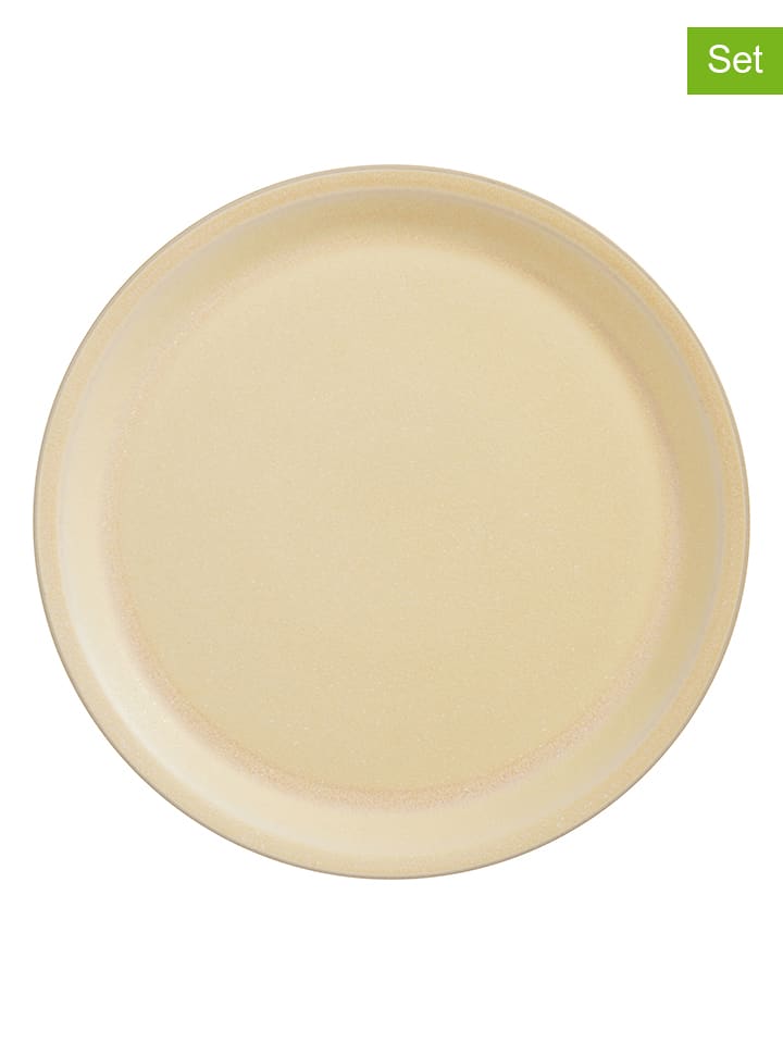 OYOY Talerzyki deserowe (2 szt.) "Yuka" w kolorze beżowym - Ø 22 cm rozmiar: onesize