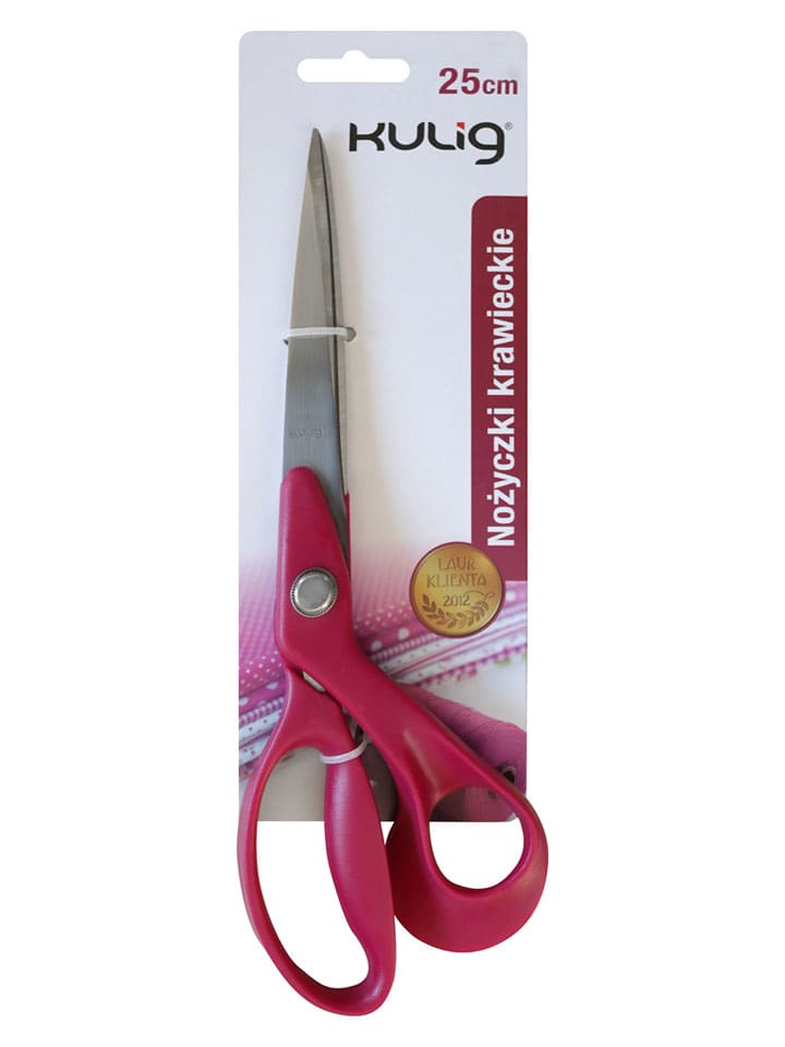 Vialli Design Nożyczki kuchenne w kolorze srebrno-czerwonym - wys. 25 cm rozmiar: onesize