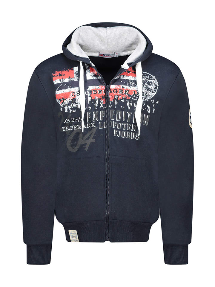 Geographical Norway Bluza "Gelegant" w kolorze granatowym rozmiar: L