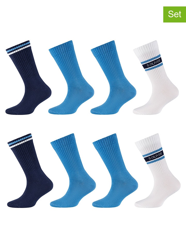 s.Oliver Skarpety (8 par) w kolorze niebiesko-granatowo-białym do tenisa rozmiar: 27-30
