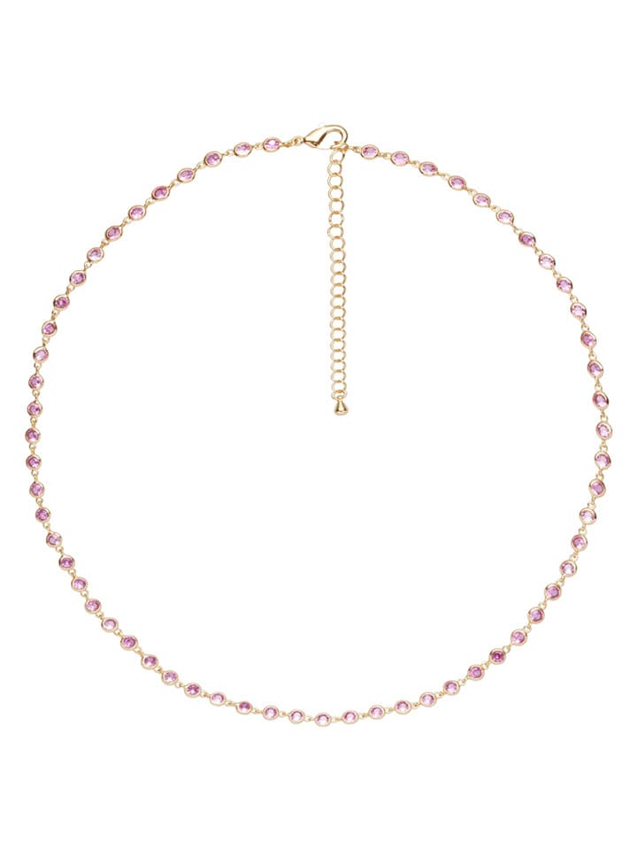 U.S. Polo Assn. Pozłacany naszyjnik z kamieniami ozdobnymi - dł. 37 cm rozmiar: onesize