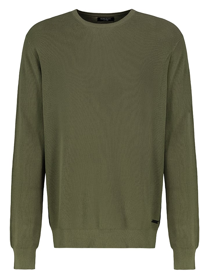 Sublevel Sweter w kolorze khaki rozmiar: M