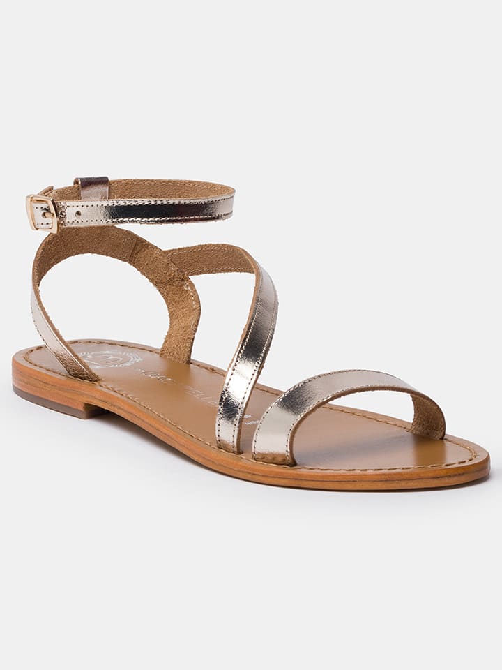 Les BAGATELLES Skórzane sandaly "Coney" w kolorze złotym rozmiar: 40