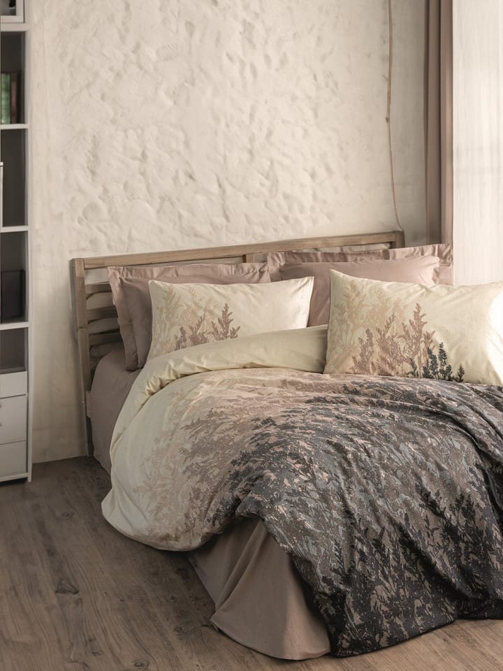 Colourful Cotton Komplet pościeli renforcé w kolorze jasnobrązowo-kremowo-szarym rozmiar: 140x200 cm