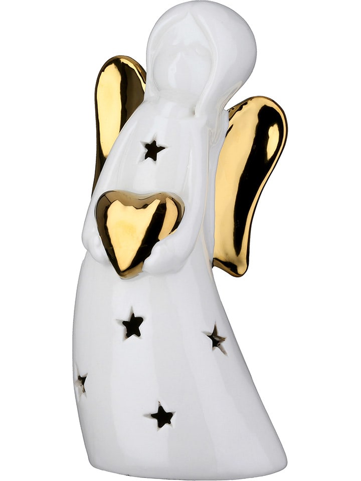 GILDE Dekoracyjna lampa LED w kolorze białym - 9,5 x 20 x 7 cm rozmiar: onesize